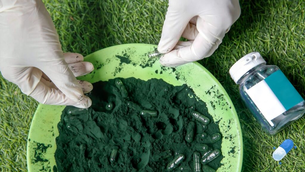spirulina cápsulas o en polvo